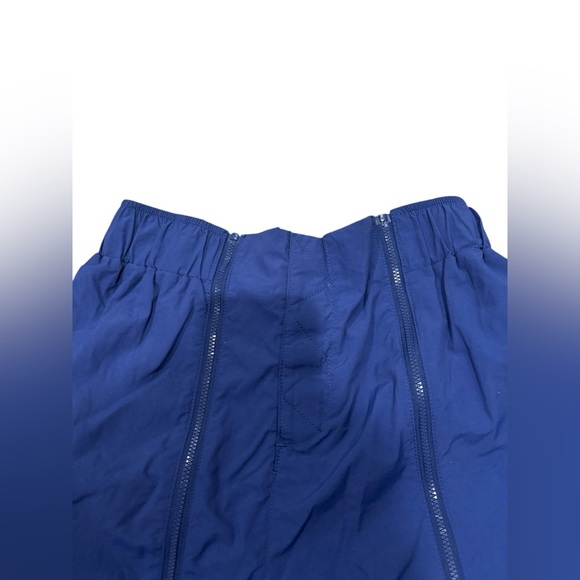 Urban Outfitters Sz 2 LUNA Nylon Cargo Blue Balloon Parachute Pant Zippers Y2K - Picture 6 of 16